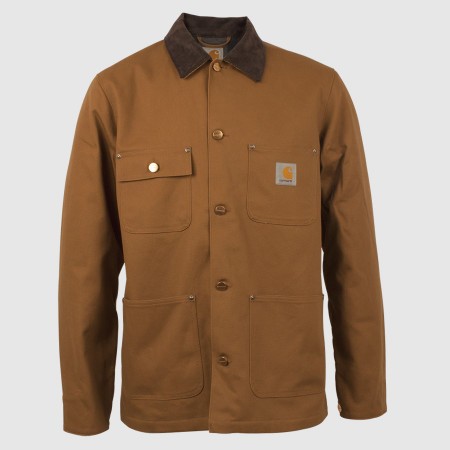 Carhartt tracteur veste manteau flanelle doublée sécurité poches canard marron ou noir 