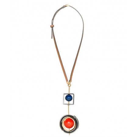 Collier Marni en métal et corne