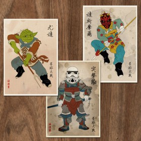 Les héros de Star Wars, revisités par Joseph Chiang. 
