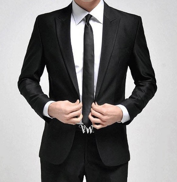 total look man in black total look man in black