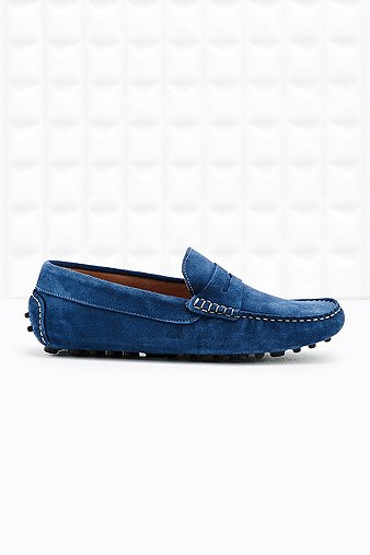 Selected Homme - Chaussures River Car Shoes en daim bleu